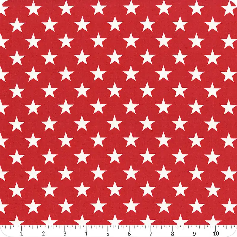 Freedom Garden Red Stars Yardage | SKU# C15622-RED Holiday Sale