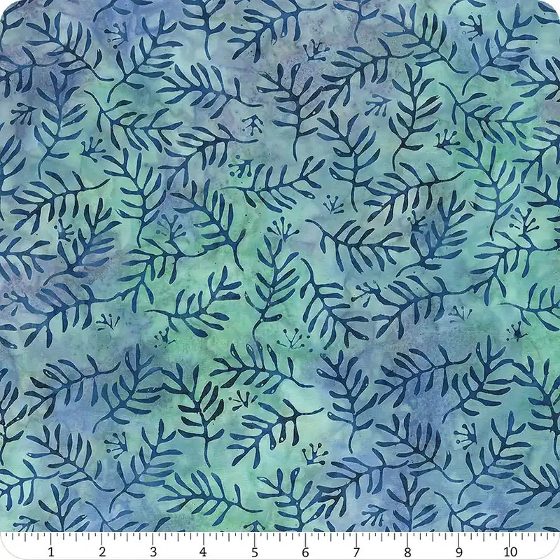 Fresh Stock Shadow Blooms Batiks Aruba Vines and Sprigs Yardage | SKU# 712411955