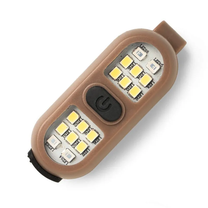Worldwide Shipping Brown Night Scope Rechargeable LED Clip-On Light | Graphic Impressions #009-RLC-BRN