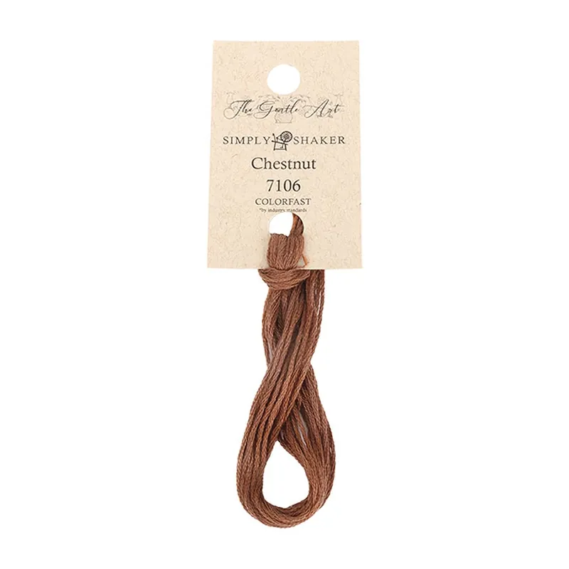 Free Delivery Chestnut The Gentle Art Simply Shaker Threads 6 Strand Hand-Dyed Embroidery Floss | Gentle Art #7106