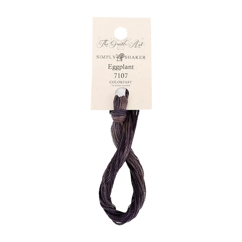 Eggplant The Gentle Art Simply Shaker Threads 6 Strand Hand-Dyed Embroidery Floss | Gentle Art #7107 Free Returns