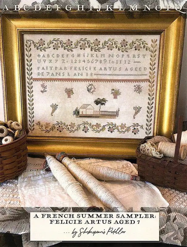 Best Seller A French Summer Sampler: Felicie Artus Aged 7 Cross Stitch Pattern | Shakespeare's Peddler
