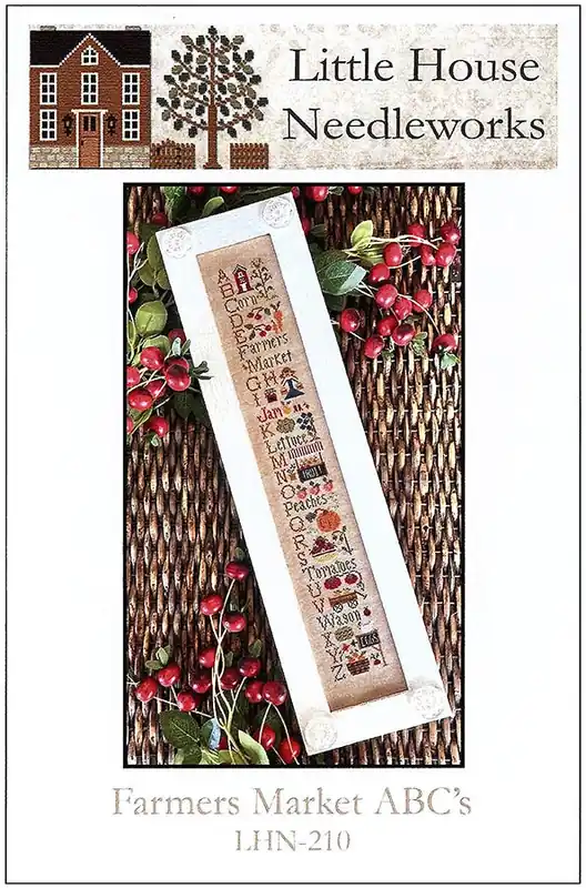 Farmers Market ABC's Cross Stitch Pattern With Classic Colorworks Thread Only | Little House Needleworks Luxury