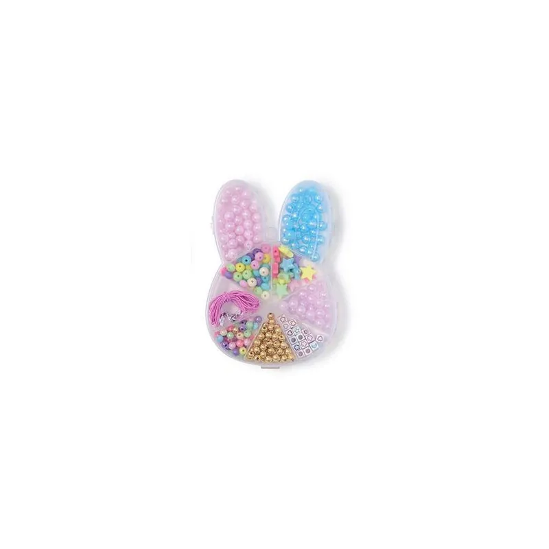 Weekend Sale Bunny Shaped Pink and Blue Bead Bracelet Craft Kit | Cupcakes & Cartwheels #44738-20-PB