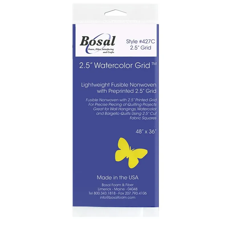 Bosal 36" x 48" 2.5" Watercolor Grid Fusible Nonwoven Interfacing | Bosal #427CB-WHT Big Sale