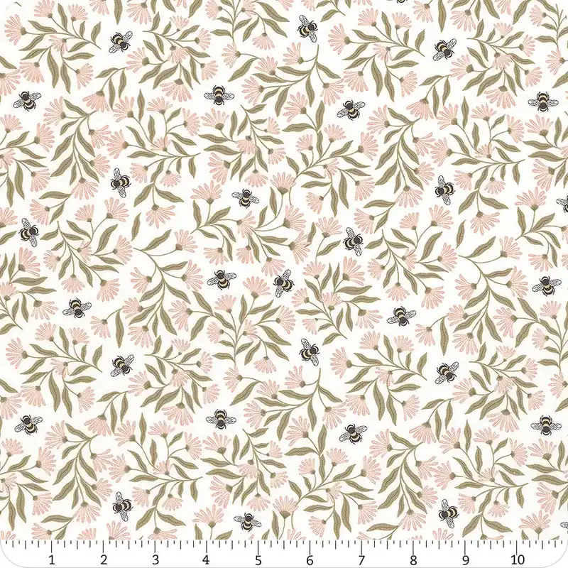 Authentic Honey Sweet Cream Bees Yardage | SKU# LEIA-904A