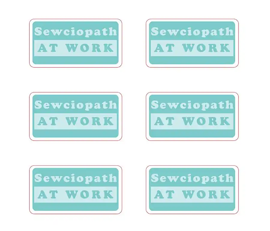 Set of Six Sewciopath Stickers | The Sewing Loft Free Returns