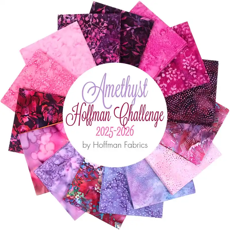 High Quality Amethyst Hoffman Challenge 2025 - 2026 Batiks Fat Quarter Bundle | Hoffman Fabrics