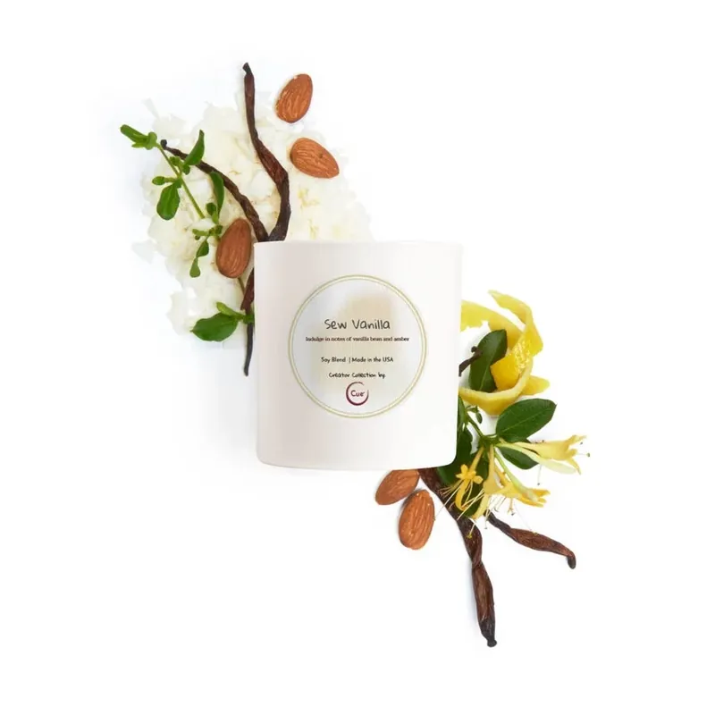 Limited Offer 7.5oz Sew Vanilla Candle | Creator Collection by Cue