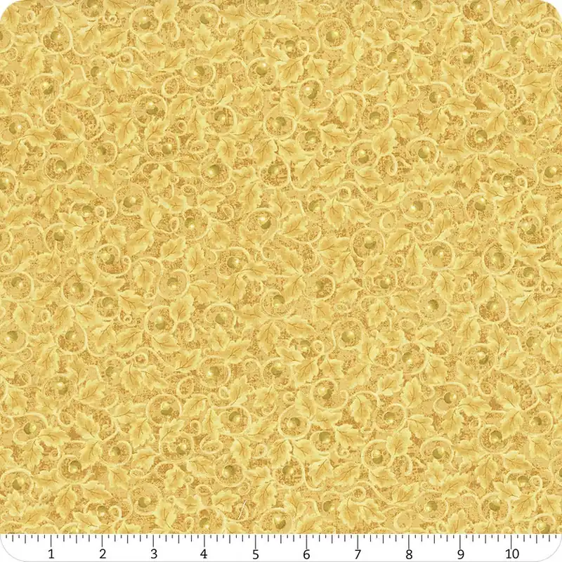 Autumn Breeze Gold Acorn Twirl Yardage | SKU# 17151-30 Genuine