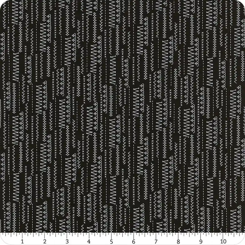 Factory Price Threads Black Stitched Up Yardage | SKU# 55686-25