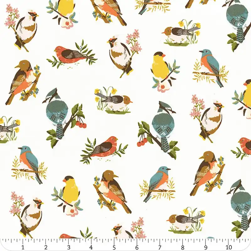 Worldwide Shipping Winged Medley Cloud Birds Yardage | SKU# C15911-CLOUD