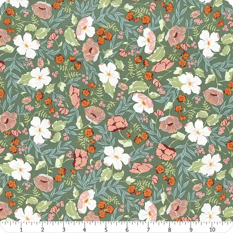 Winged Medley Teal Boho Blooms Yardage | SKU# C15912-TEAL Limited Offer