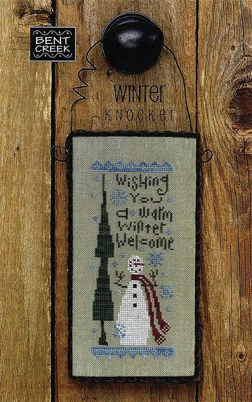 Winter Knocker Cross Stitch Pattern | Bent Creek Direct From Manufacturer