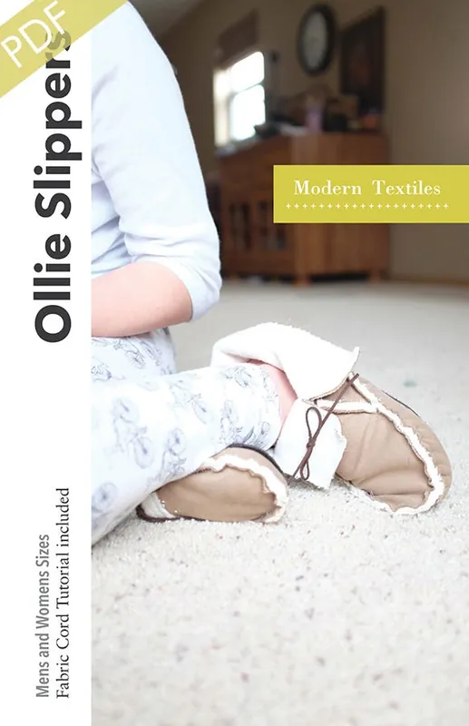 Low Price Ollie Slippers Downloadable PDF Sewing Pattern | Modern Textiles