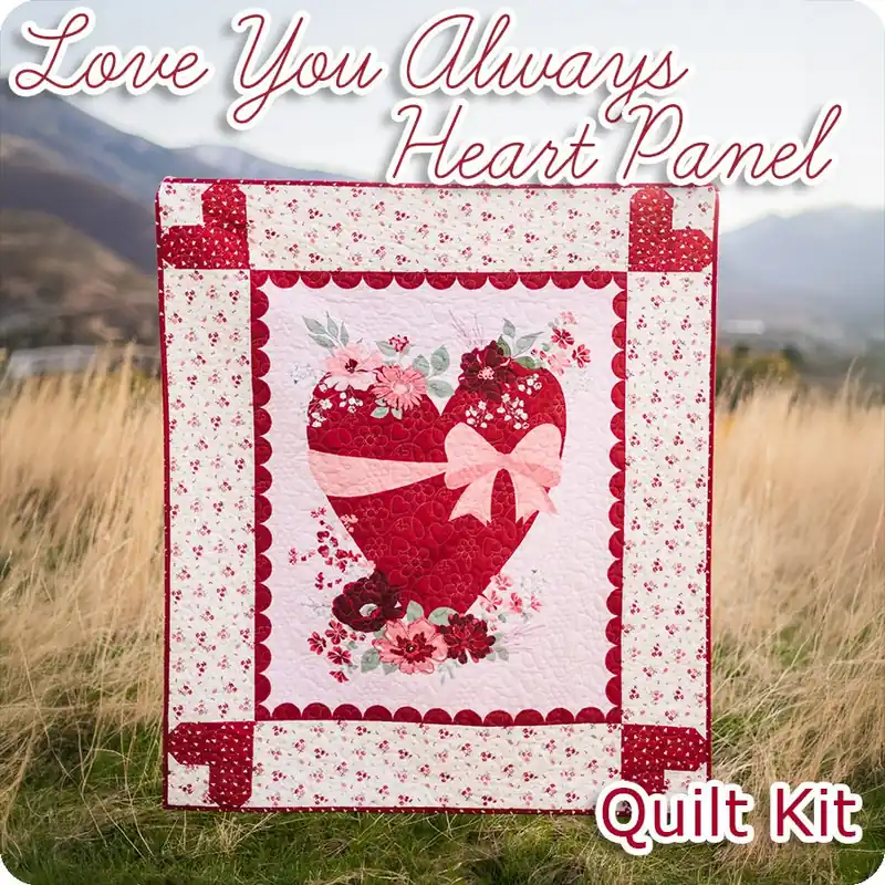 Best Choice Love You Always Heart Panel Quilt Kit | Featuring Sandy Gervais by Riley Blake Designs