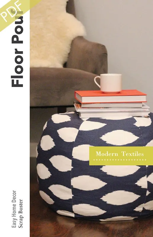 Floor Pouf Downloadable PDF Sewing Pattern | Modern Textiles Warranty Included