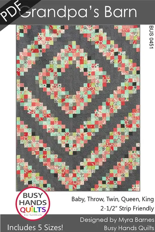 Discount Grandpa's Barn Downloadable PDF Quilt Pattern | Busy Hands Quilts