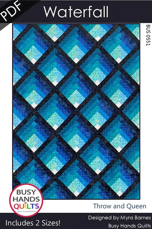 Waterfall Downloadable PDF Quilt Pattern | Busy Hands Quilts Mega Sale