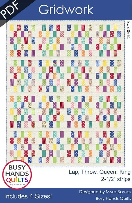 Gridwork Downloadable PDF Quilt Pattern | Busy Hands Quilts Save Now