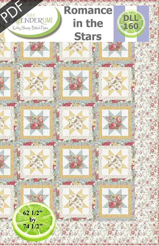 Romance in the Stars Downloadable PDF Quilt Pattern | Designs by Lavender Lime Factory Price