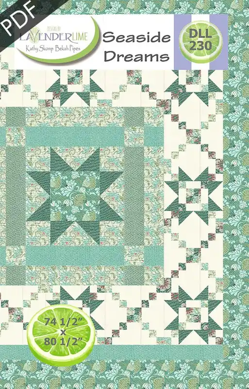 Low Price Seaside Dreams Downloadable PDF Quilt Pattern | Designs by Lavender Lime