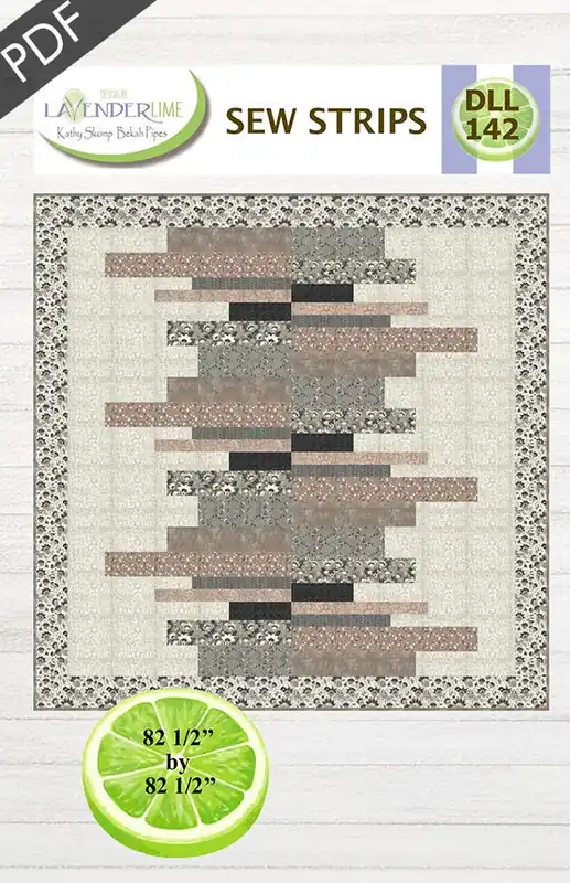 Free Shipping Sew Strips Downloadable PDF Quilt Pattern | Designs by Lavender Lime