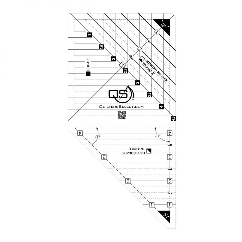 Quilter's Select 3-in-1 Mini Combo Quilting Ruler | Quilter's Select #QS-CRL3N1 Exclusive
