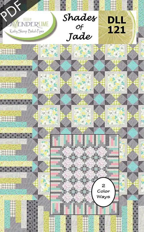 Shades of Jade Downloadable PDF Quilt Pattern | Designs by Lavender Lime Limited Edition