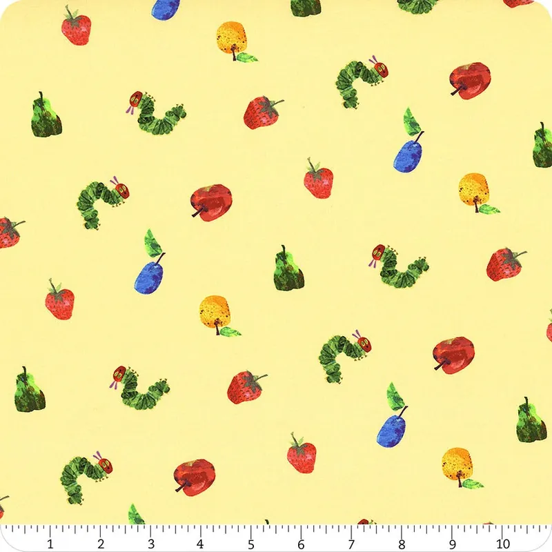 Very Hungry Caterpillar Snack Time Yellow Snack Time Yardage | SKU# 1440-Y Big Sale