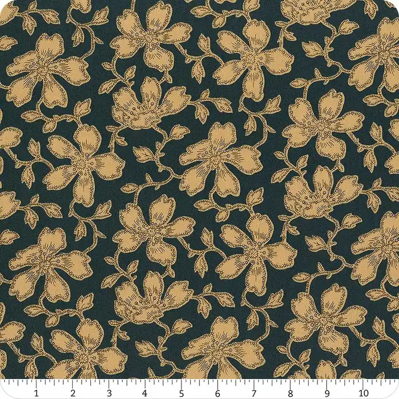 Carolina Blue Vermicular Floral Yardage | SKU# 5311-B Certified