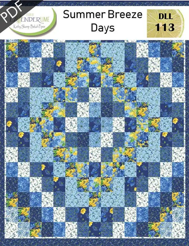 Summer Breeze Days Downloadable PDF Quilt Pattern | Designs by Lavender Lime Special Offer