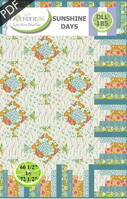 Price Drop Sunshine Days Downloadable PDF Quilt Booklet | Designs by Lavender Lime