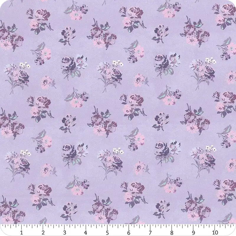 In Demand Louisa Light Periwinkle Nosegays Digitally Printed Yardage | SKU# Y4409-84