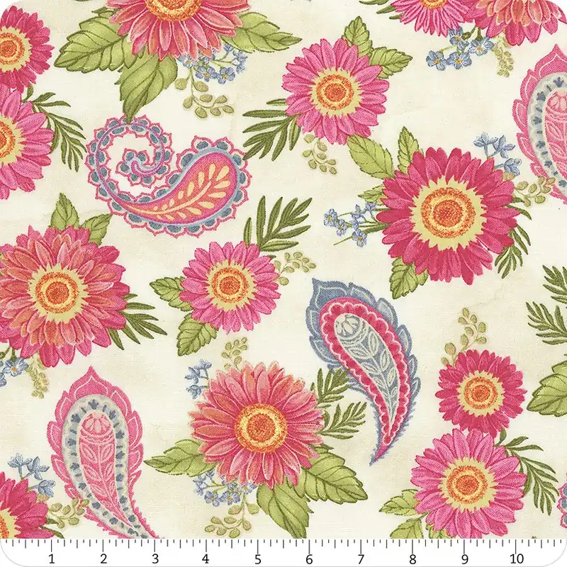 Special Discount Paisley Punch Cream Floral and Paisleys Yardage | SKU# 27715-237