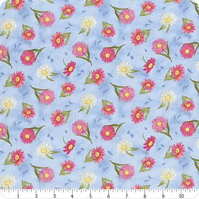 High Quality Paisley Punch Blue Small Flowers Yardage | SKU# 27719-413
