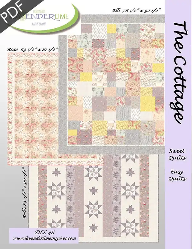 Next Day Delivery The Cottage Downloadable PDF Quilt Pattern | Designs by Lavender Lime