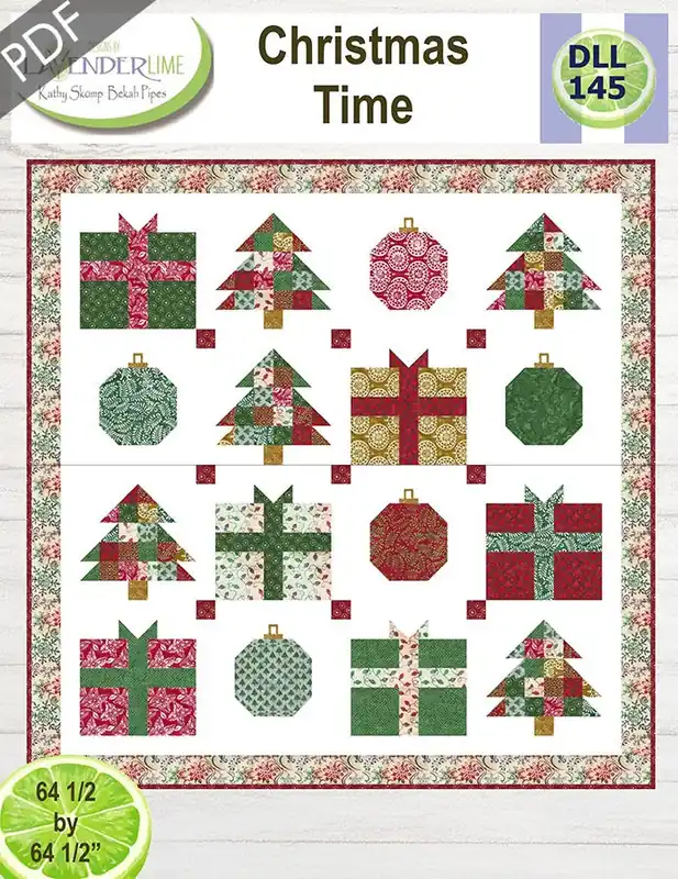 Christmas Time Downloadable PDF Quilt Pattern | Designs by Lavender Lime Grab Now
