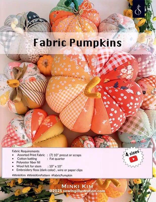 Limited Offer Fabric Pumpkins Sewing Pattern | Minki Kim