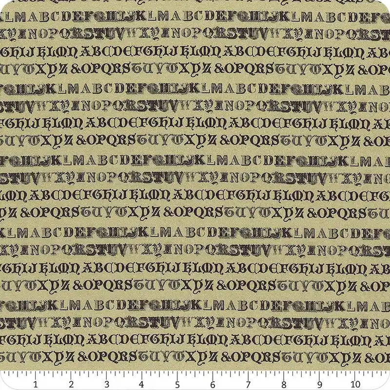 Luxury Eclectic Elements Palette Green Typography Yardage | SKU# PWTH264-GREEN