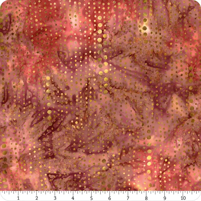 Boho Spirit Batiks Raspberry Jam Line Dot Yardage | SKU# 83343-23 Reduced Price