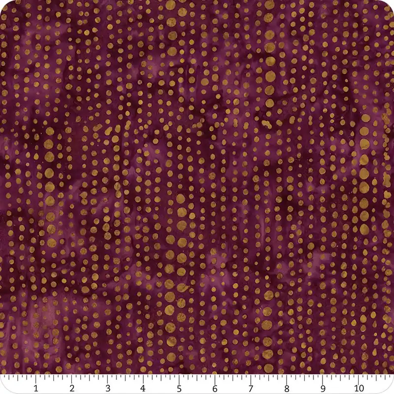 Warranty Included Boho Spirit Batiks Merlot Line Dot Yardage | SKU# 83343-29