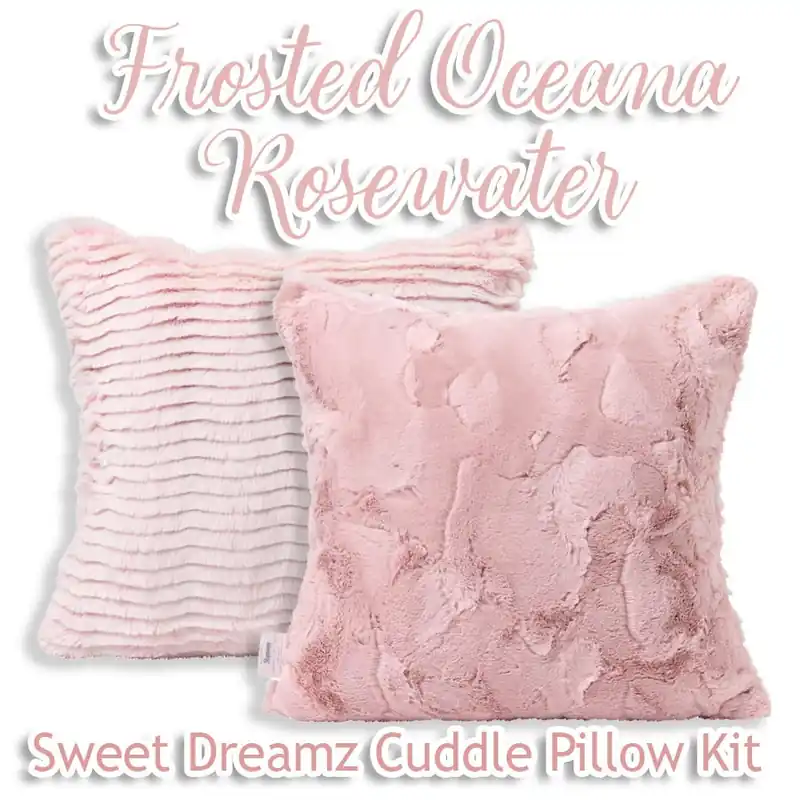 Crafted Sweet Dreamz Frosted Oceana Rosewater Luxe Cuddle Pillow Kit | Featuring Cuddle by Shannon Fabrics