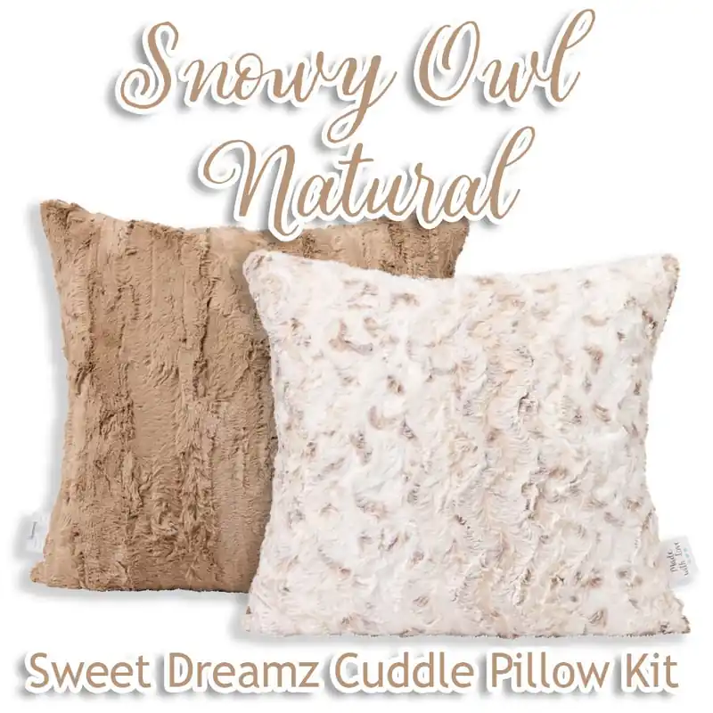 Weekend Sale Sweet Dreamz Snowy Owl Natural Luxe Cuddle Pillow Kit | Featuring Cuddle by Shannon Fabrics