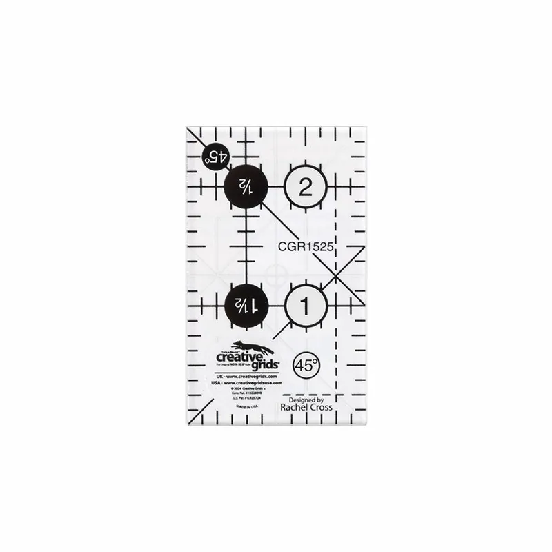 Creative Grids 1.5" x 2.5" Quilt Ruler | Creative Grids #CGR1525 Limited Offer