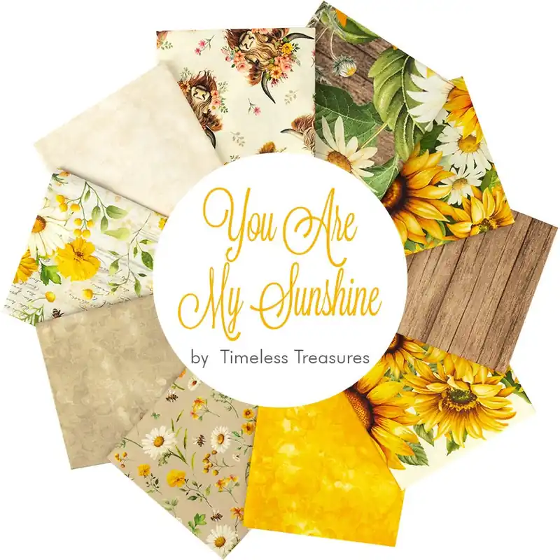 You Are My Sunshine Fat Quarter Bundle | Timeless Treasures Fabrics Deal
