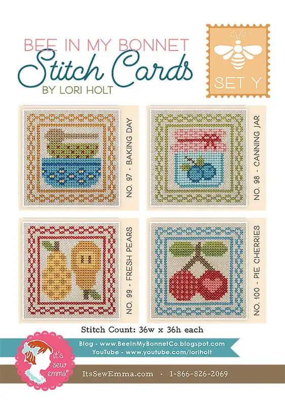 Limited Offer Bee in My Bonnet Stitch Cards Set Y | Lori Holt of Bee in my Bonnet #ISE-4087