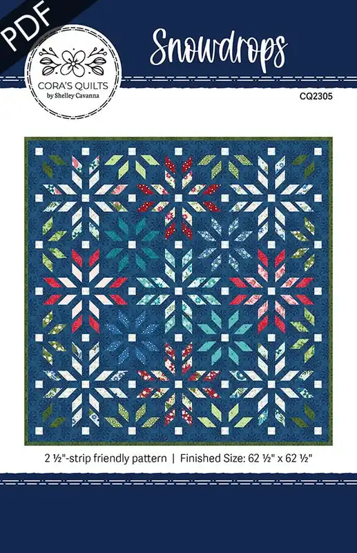 Must Have Snowdrops Downloadable PDF Quilt Pattern | Cora's Quilts