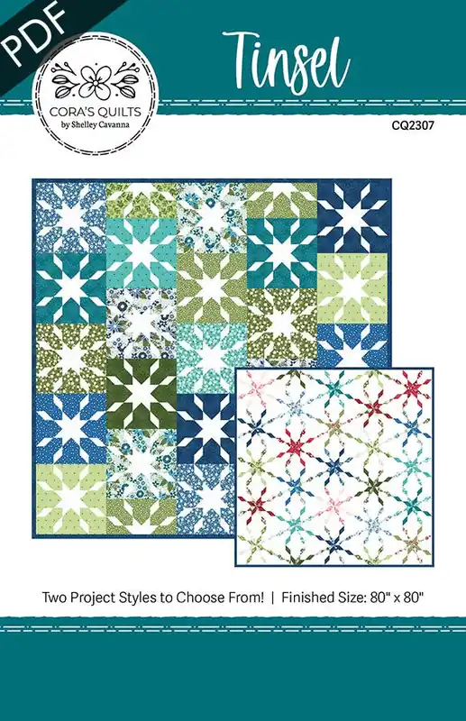 Latest Tinsel Downloadable PDF Quilt Pattern | Cora's Quilts