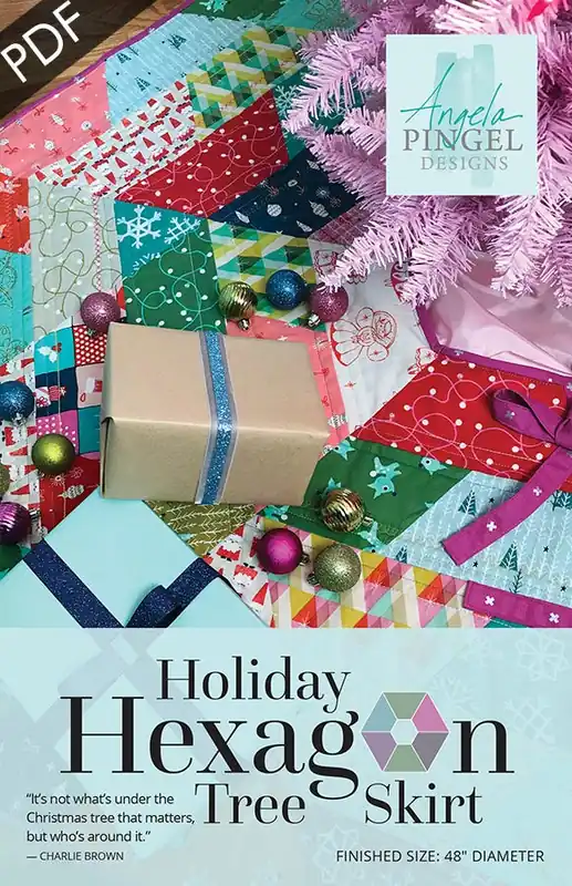 Holiday Hexagon Tree Skirt Downloadable PDF Sewing Pattern | Angela Pingel Instant Buy